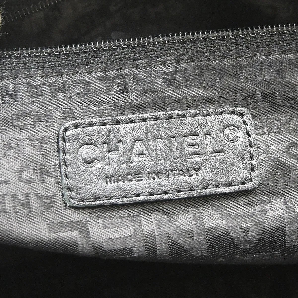 Chanel Square Stitch CC Boston Quilted Caviar, Black, Leather, Handbag