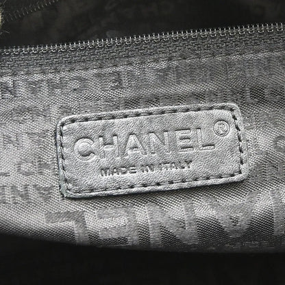 Chanel Square Stitch CC Boston Quilted Caviar, Black, Leather, Handbag