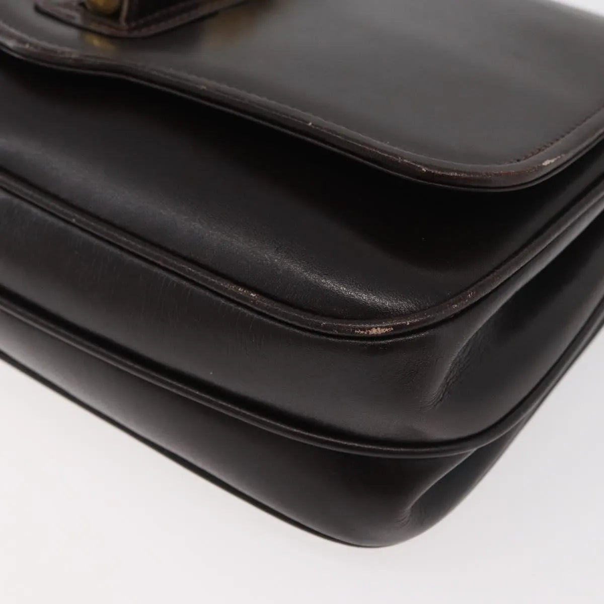 Gucci Vintage Leather, Brown, Leather, Shoulder Bag