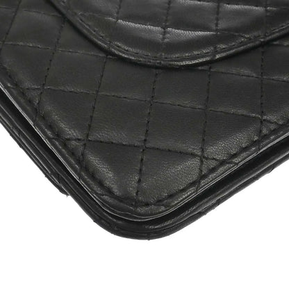 Chanel Wallet on Chain Quilted Lambskin, Black, Leather, Wallet