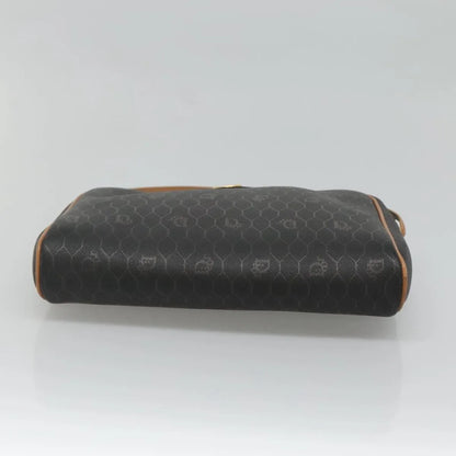 Christian Dior Vintage Honeycomb Canvas and Leather, Black, Canvas, Shoulder Bag