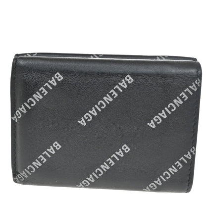 Balenciaga Trifold Leather, Black, Leather, Wallet