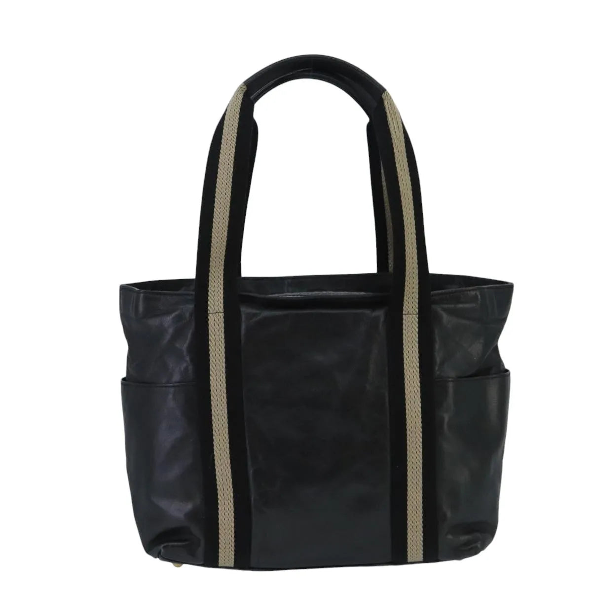 Bally Vintage Leather, Black, Leather, Tote Bag