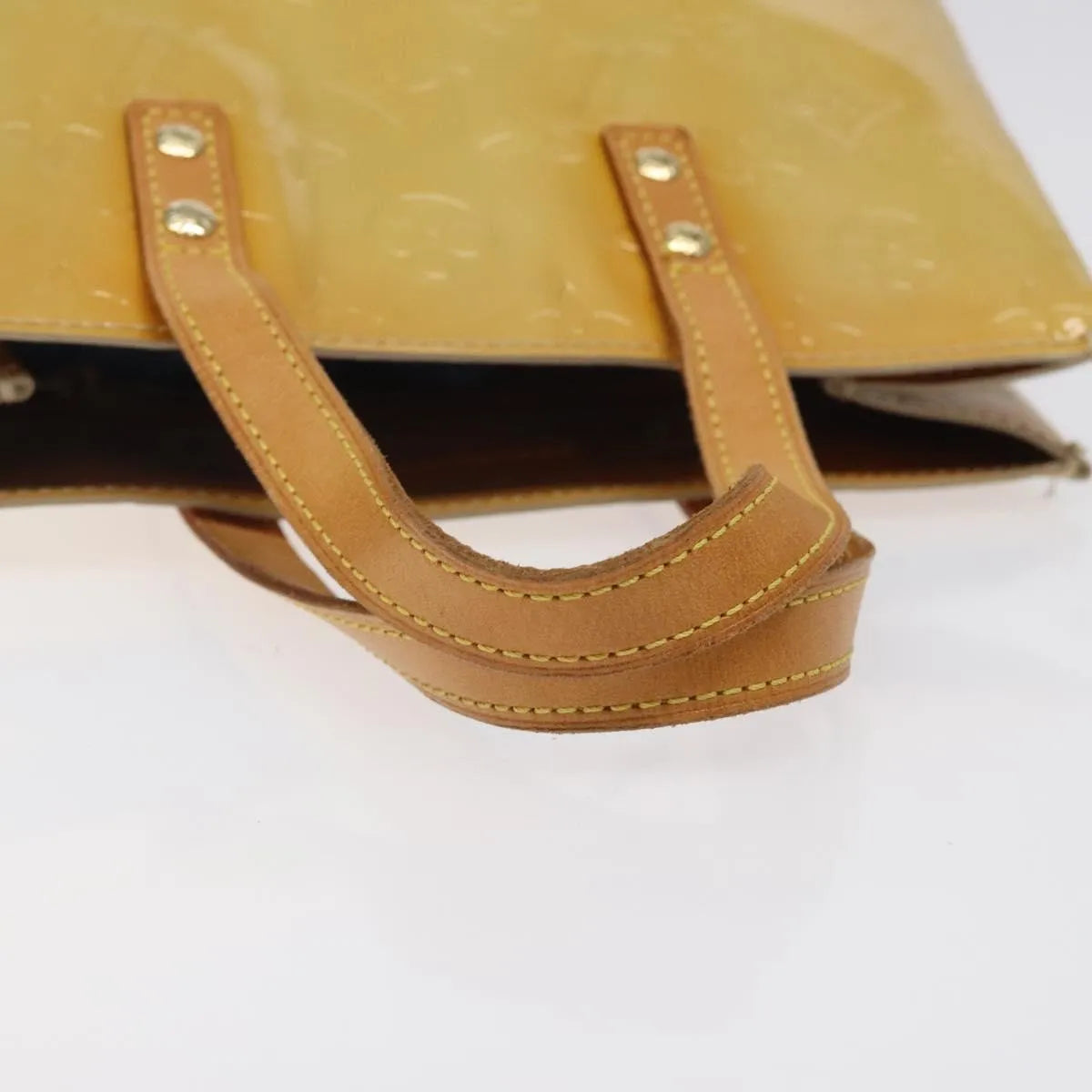 Louis Vuitton Reade Monogram Vernis, Beige, Patent Leather, Handbag