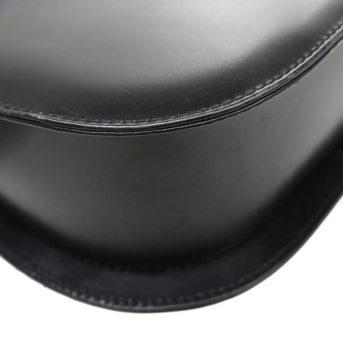 Gucci Vintage Lady Lock Flap Leather, Black, Leather, Shoulder Bag
