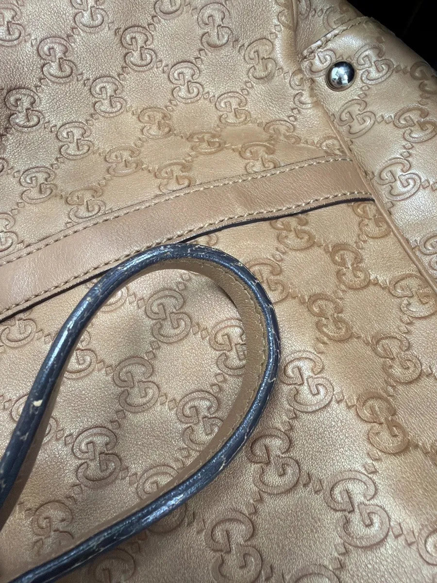 Gucci Twins Tote Guccissima Leather, Brown, Leather, Tote Bag