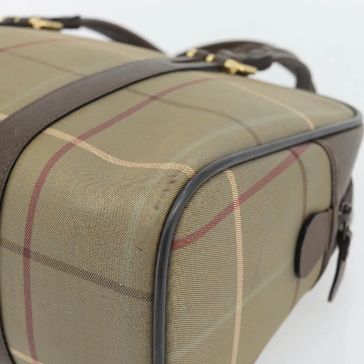 Burberry Nova check boston Canvas, Beige, Canvas, Handbag
