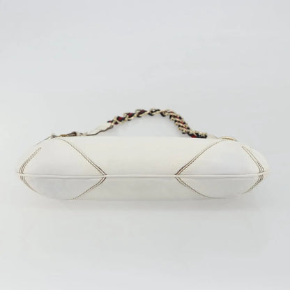 Gucci Sherry Line chain leather, White, Leather, Tote Bag