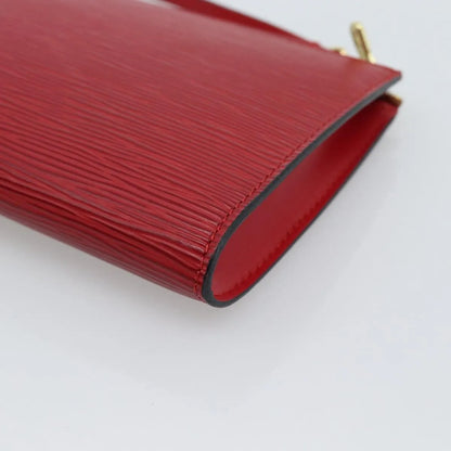 Louis Vuitton Pochette Accessoires Epi, Red, Leather, Clutch