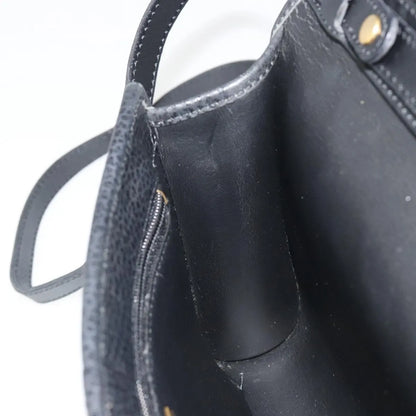 Christian Dior Vintage CD Flap Leather, Black, Leather, Shoulder Bag