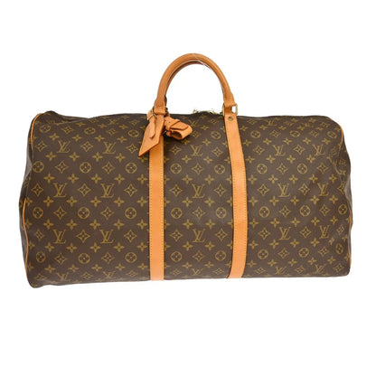 Louis Vuitton Keepall Monogram, Brown, Canvas, Travel Bag