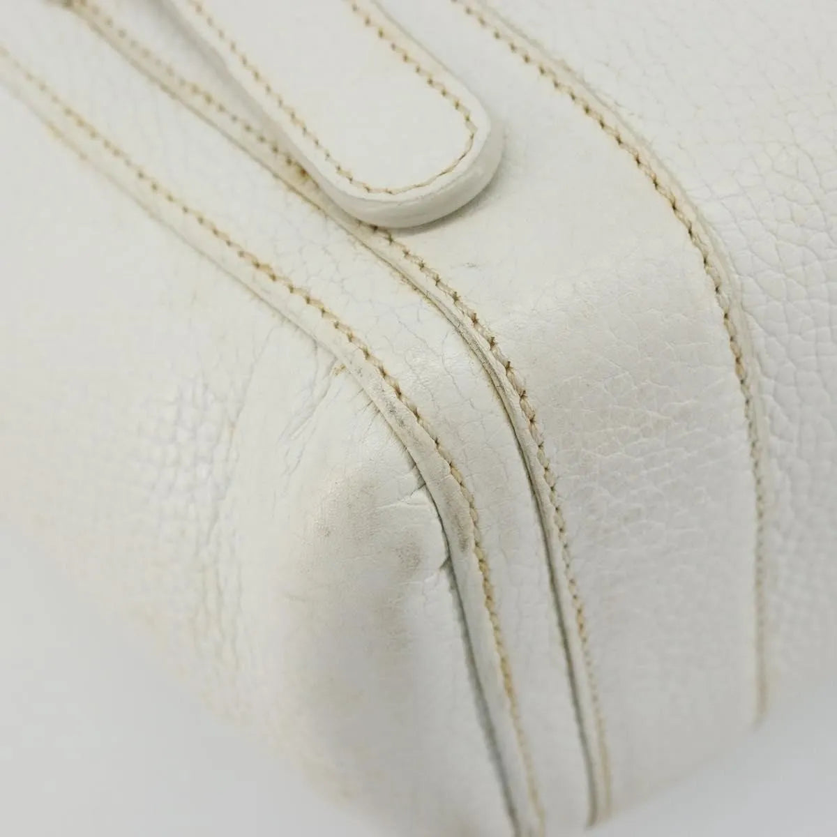 Loewe Senda Leather, White, Leather, Handbag