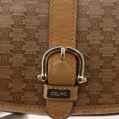 Celine Vintage Macadam Canvas, Beige, Canvas, Shoulder Bag