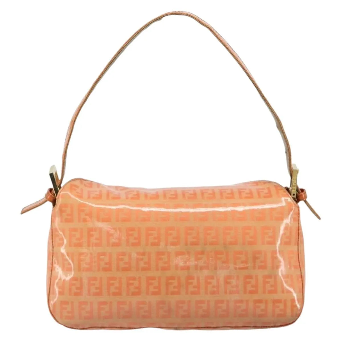 Fendi Zucchino Canvas Mamma Baguette canvas, Orange, Canvas, Shoulder Bag