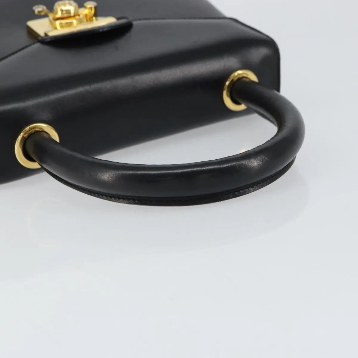 Salvatore Ferragamo Vintage Leather, Black, Leather, Handbag