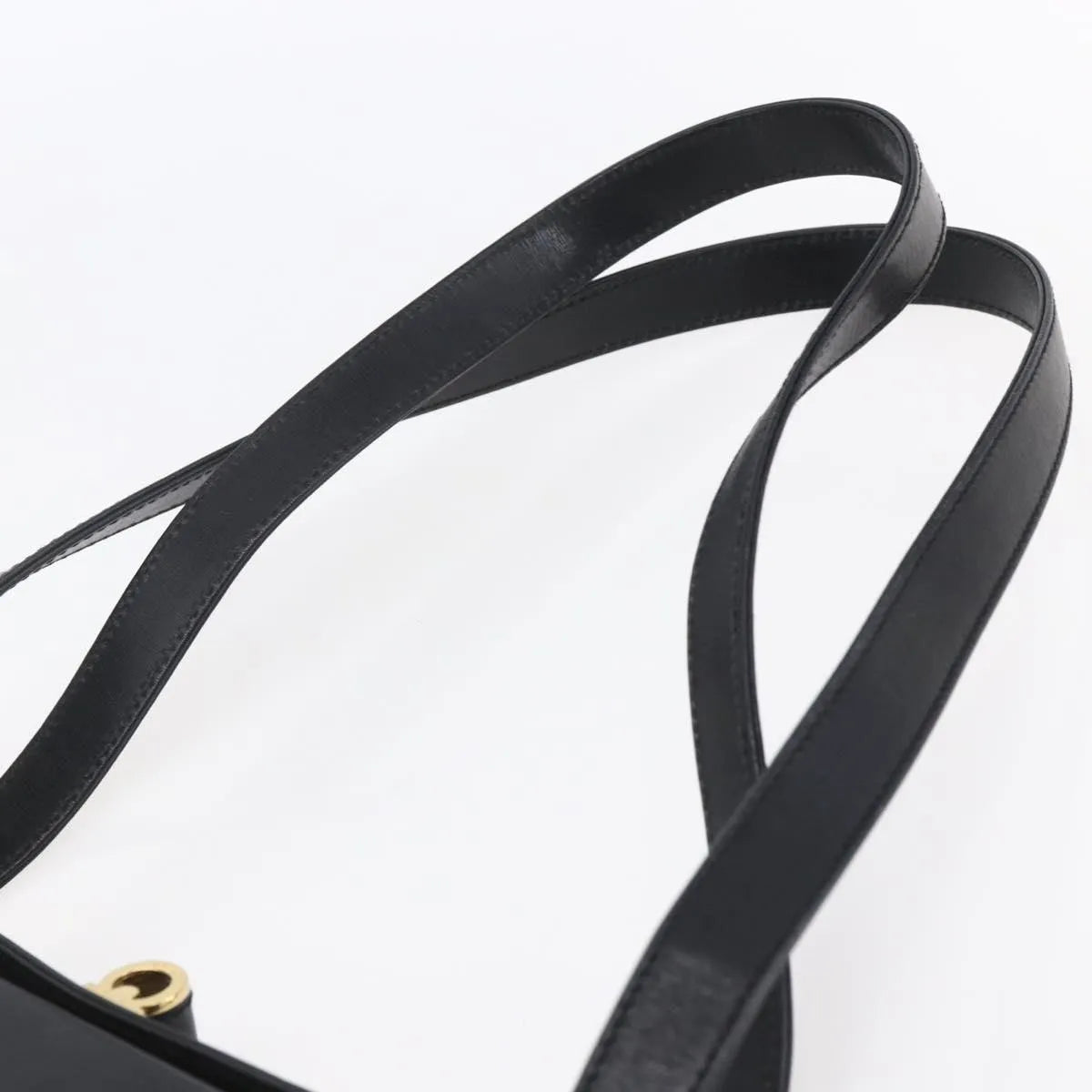Salvatore Ferragamo Gancini Leather, Black, Leather, Shoulder Bag