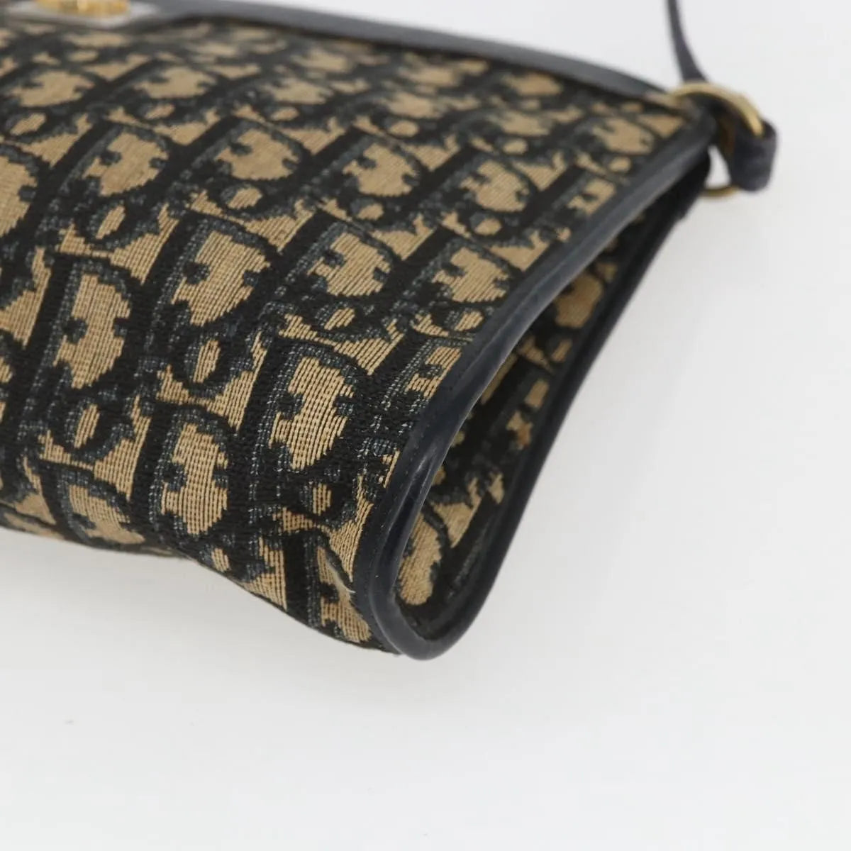 Christian Dior Vintage Trotter Canvas, Navy, Canvas, Shoulder Bag