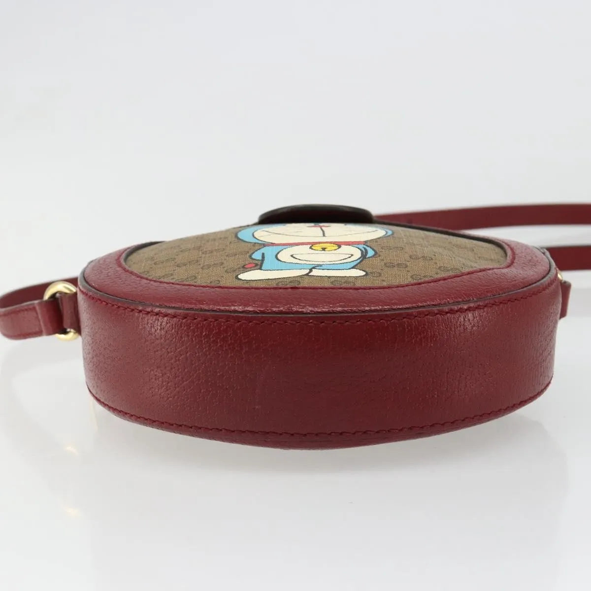 Gucci Doraemon Round Printed Mini GG Coated Canvas, Beige, Canvas, Shoulder Bag