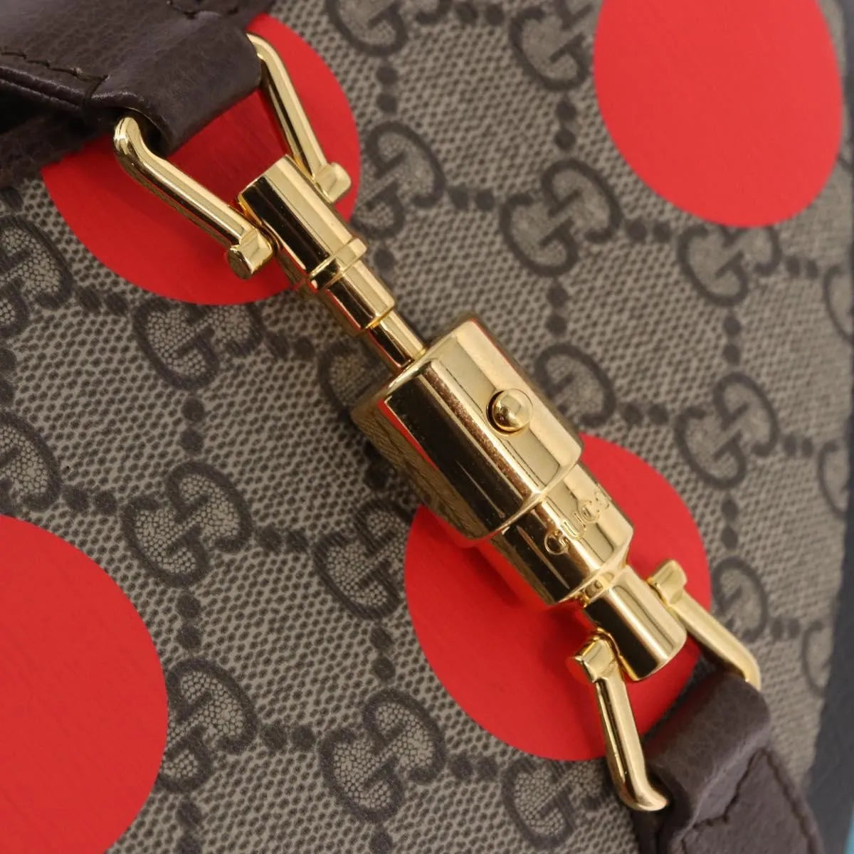 Gucci Jackie 1961 Hobo Studded Printed GG Coated Canvas, Beige, Canvas, Handbag