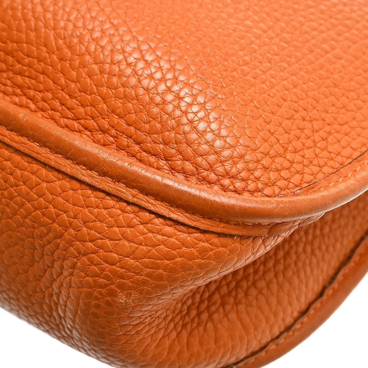 Hermes Evelyne Bag Gen I Clemence, Orange, Leather, Handbag
