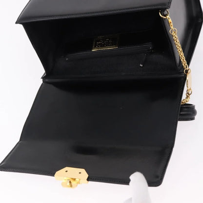 Versace Vintage Leather, Black, Leather, Handbag