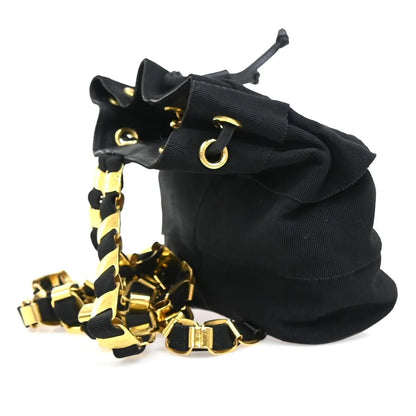 Salvatore Ferragamo Vala Canvas, Black, Canvas, Backpack