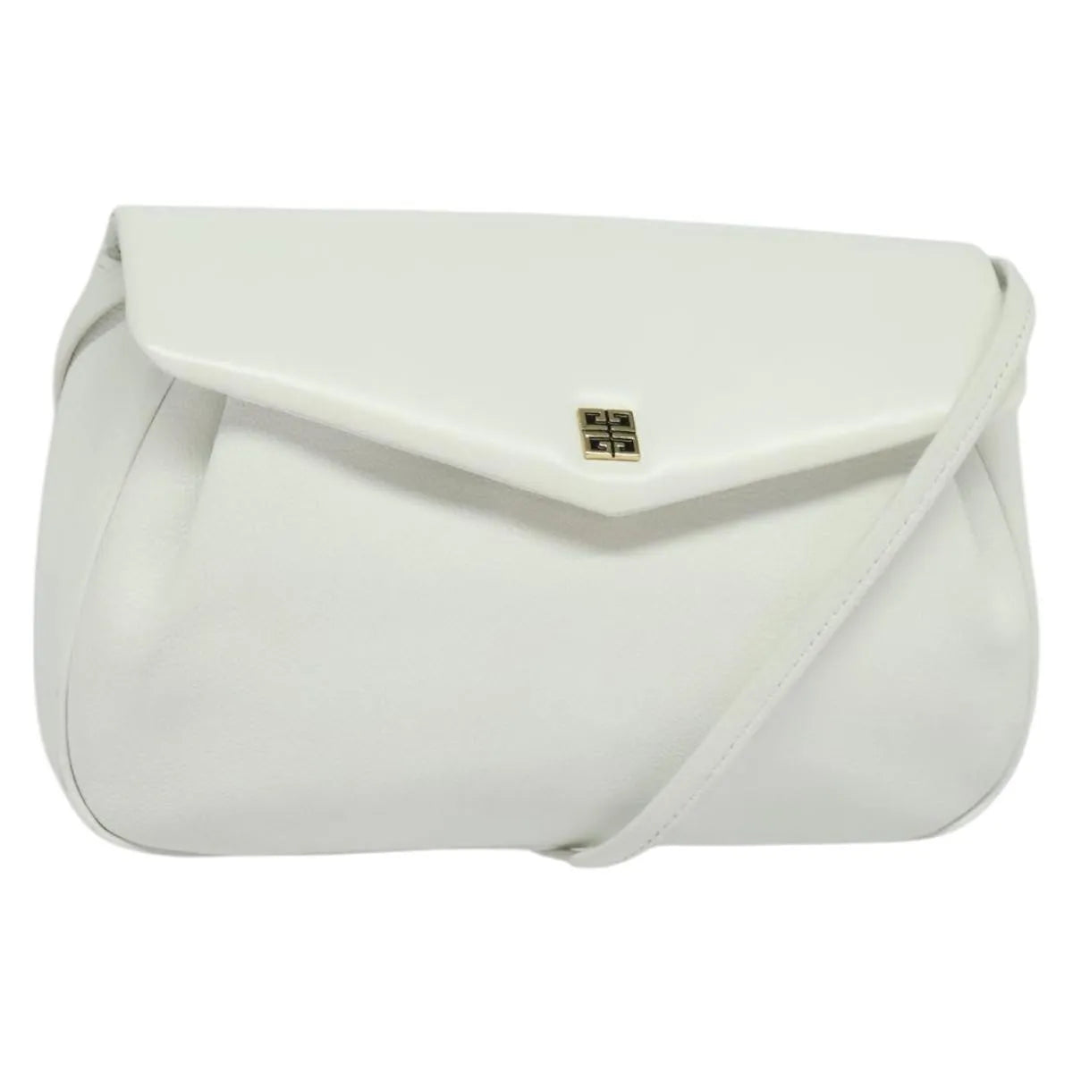 Givenchy Vintage 4G Leather, White, Leather, Shoulder Bag