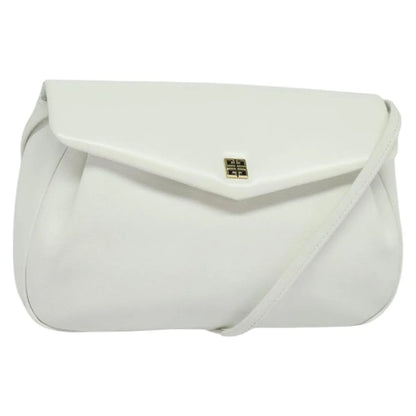 Givenchy Vintage 4G Leather, White, Leather, Shoulder Bag
