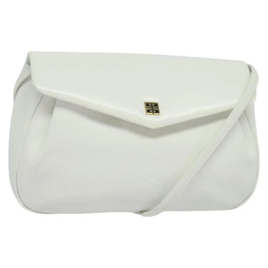 Givenchy Vintage 4G Leather, White, Leather, Shoulder Bag