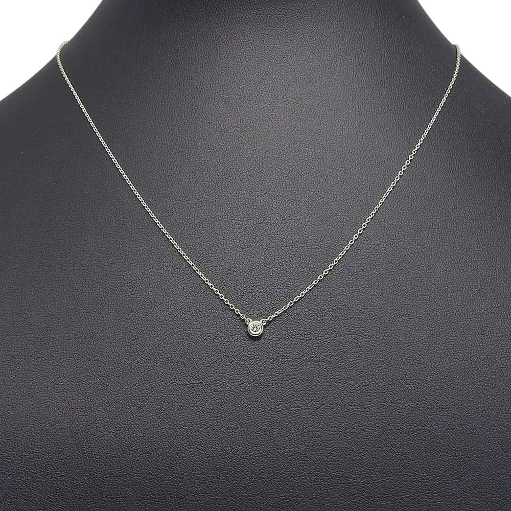 Tiffany & Co. Elsa Peretti Diamonds By The Yard 925 Silver with diamond, Silver, Sterling Silver, Necklace