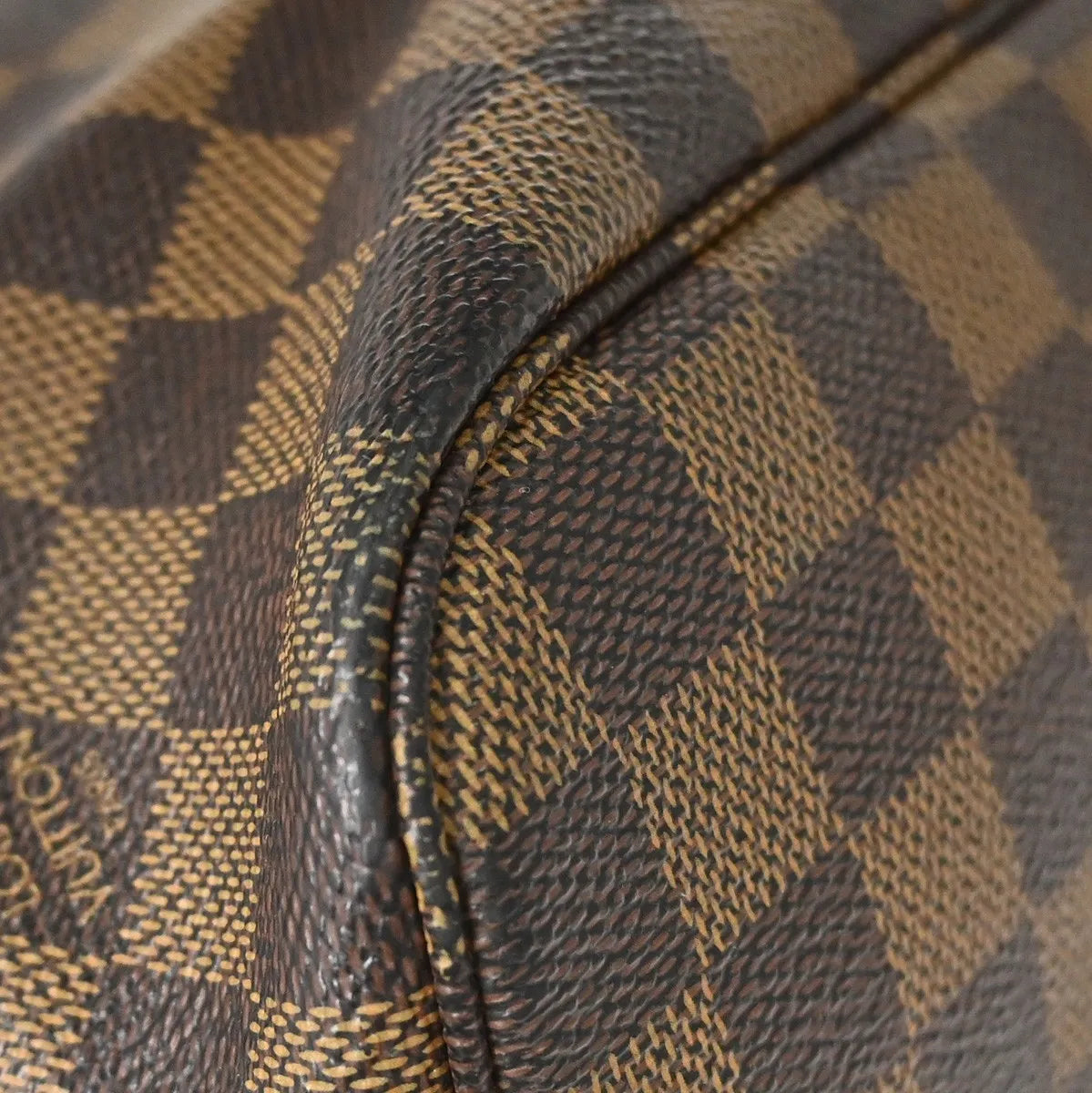 Louis Vuitton Neverfull Damier, Brown, Canvas, Tote Bag