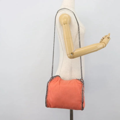 Stella McCartney Falabella Fold Over Faux Leather, Orange, Polyester, Shoulder Bag