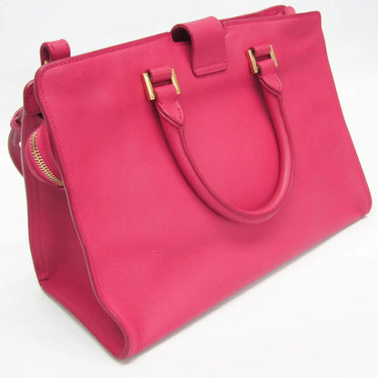 Saint Laurent Classic Y Cabas Leather, Pink, Leather, Handbag