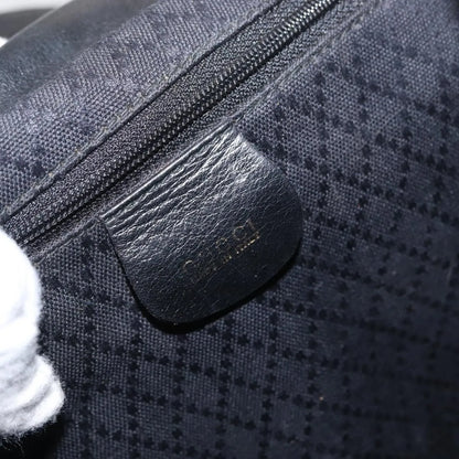 Gucci Vintage Bamboo Leather, Black, Leather, Backpack