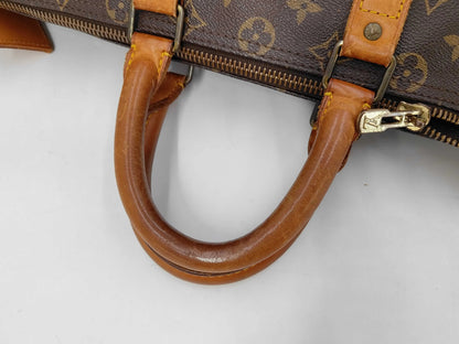 Louis Vuitton Keepall Monogram Canvas, Brown, Canvas, Handbag