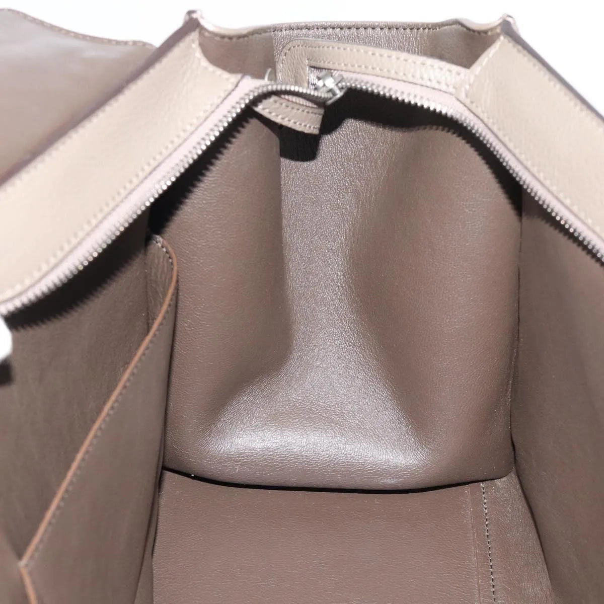 Celine Trapeze Leather with Suede, Gray, Leather, Handbag