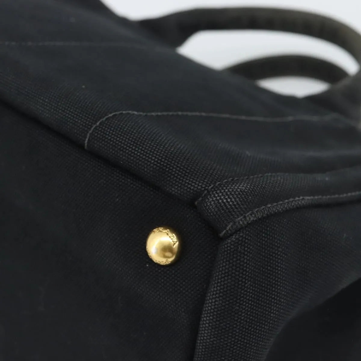 Prada Canapa Convertible Tote Rhinestone Embellished Canvas, Black, Canvas, Handbag