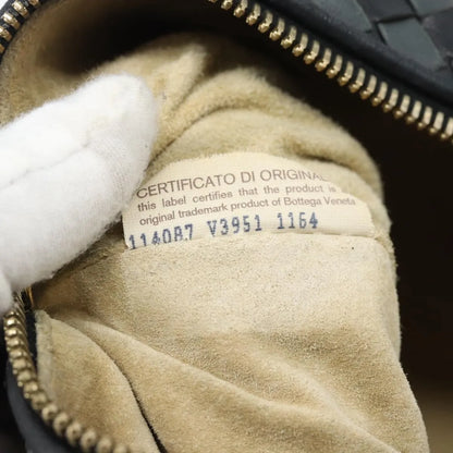 Bottega Veneta Handle Pouch Intrecciato Nappa, Black, Leather, Clutch