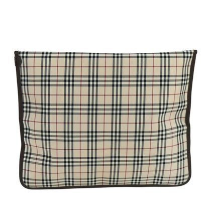 Burberry Nova check Pochette Canvas, Beige, Canvas, Clutch