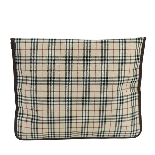 Burberry Nova check Pochette Canvas, Beige, Canvas, Clutch