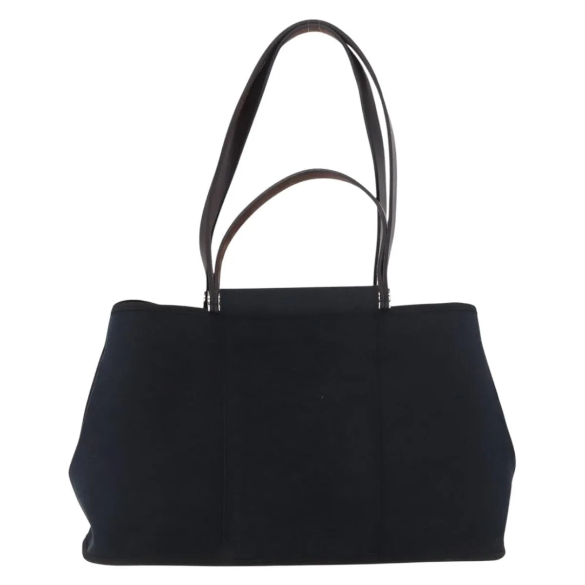 Hermes Cabag Elan Toile and Leather, Black, Canvas, Shoulder Bag
