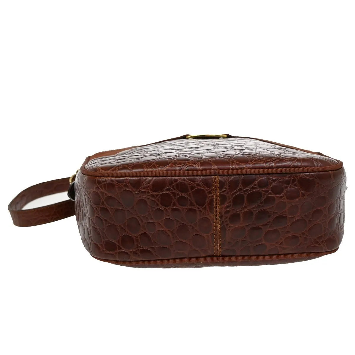 Salvatore Ferragamo Vala Leather, Brown, Leather, Shoulder Bag