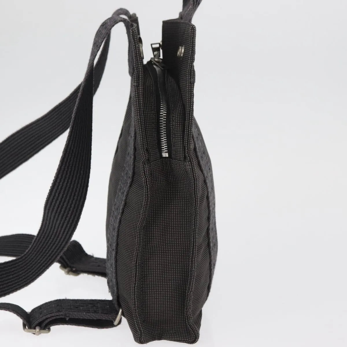 Hermes Herline Canvas, Gray, Canvas, Backpack