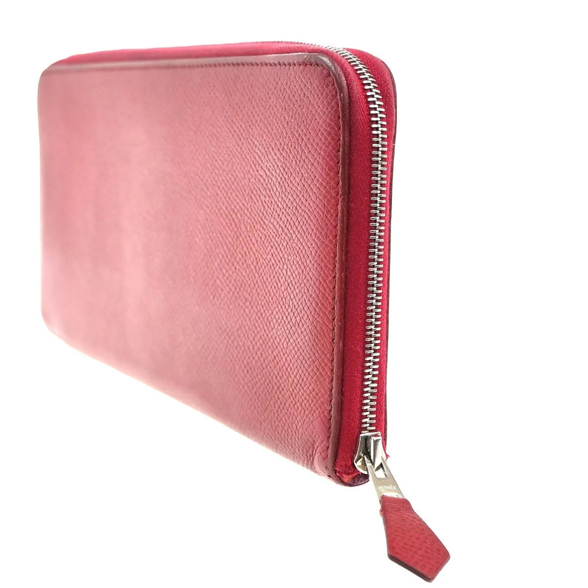 Hermes Azap Zip Around Epsom, Red, Leather, Wallet