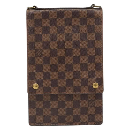 Louis Vuitton Portobello Messenger Damier, Brown, Canvas, Shoulder Bag