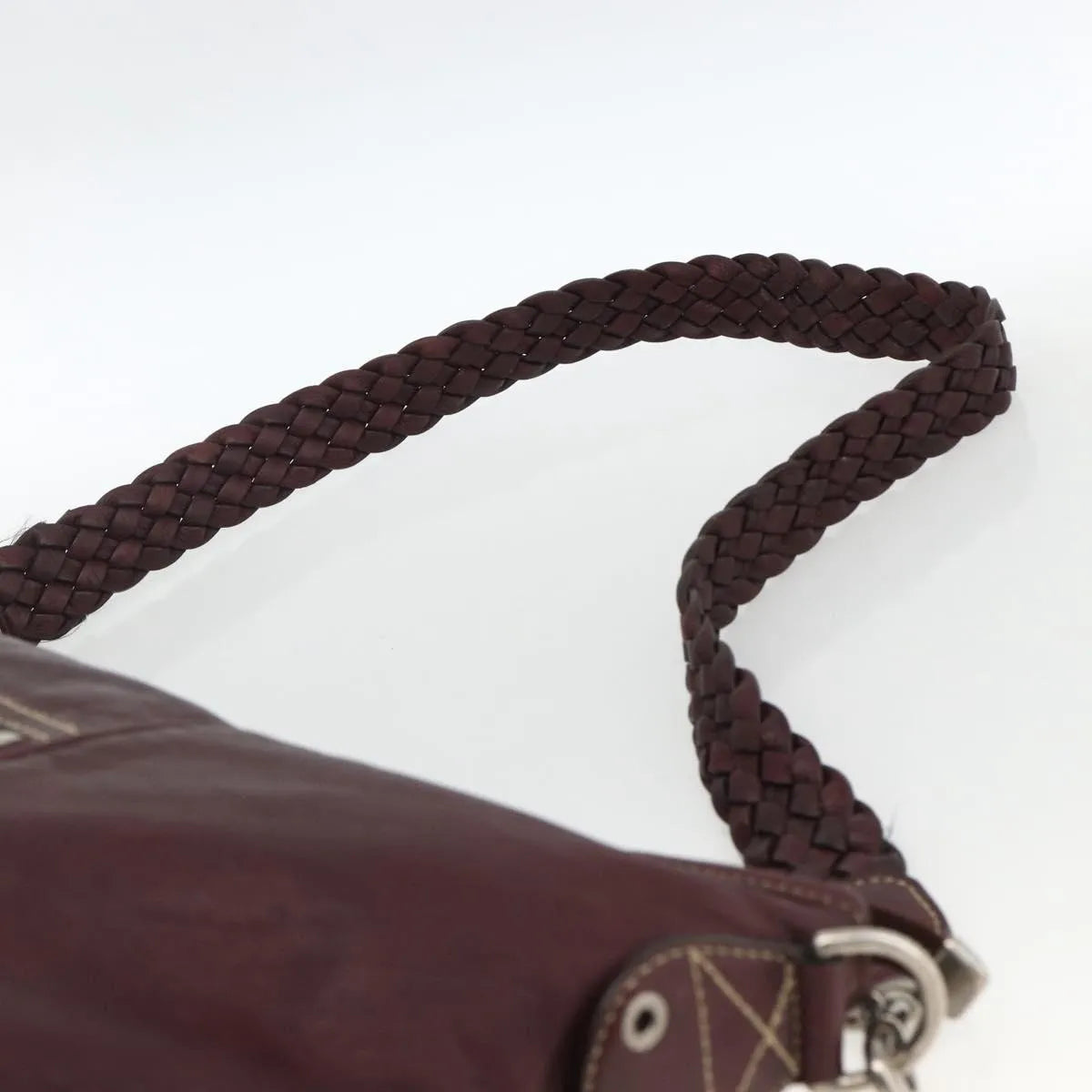 Gucci Logo Crest Messenger Leather, Burgundy, Leather, Shoulder Bag