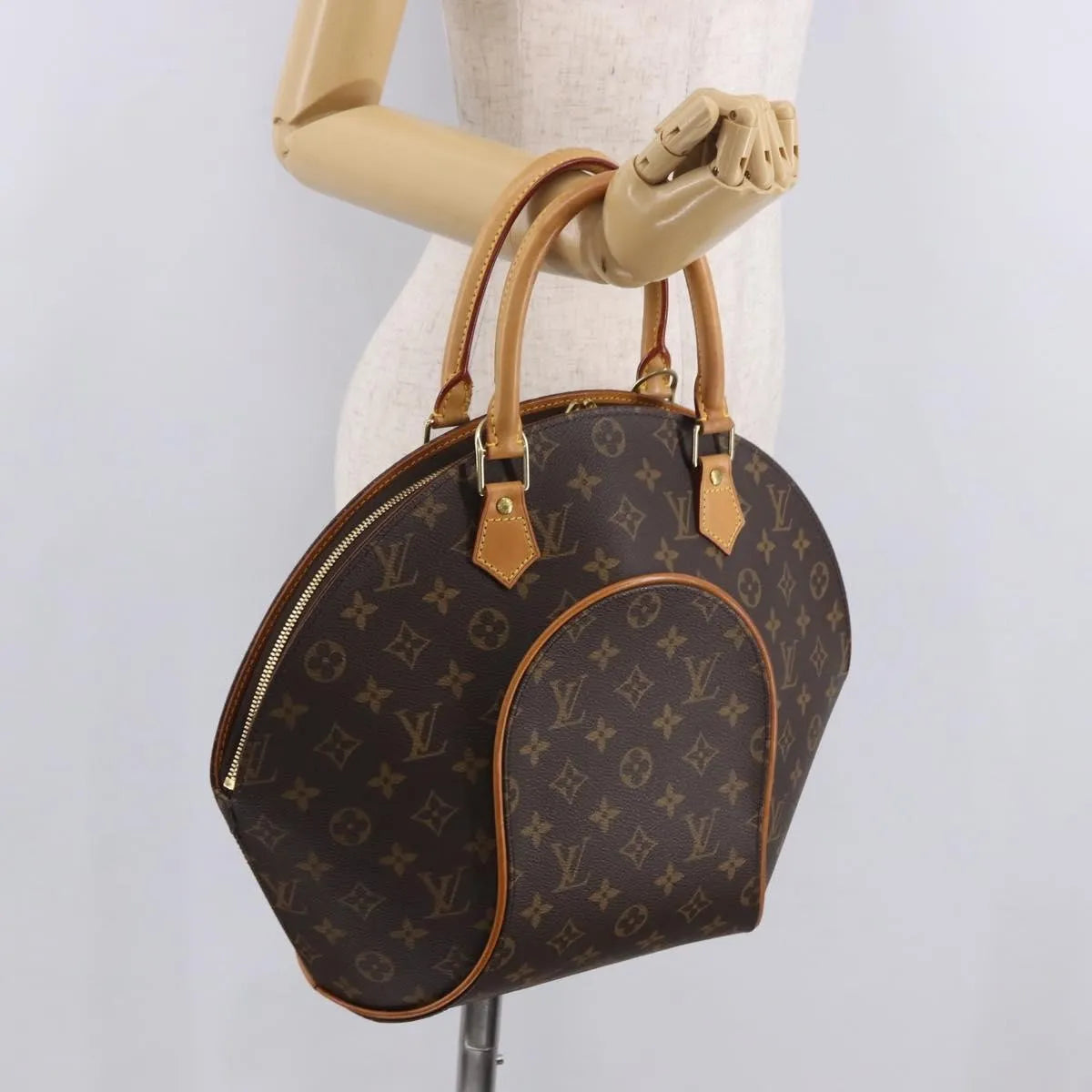 Louis Vuitton Ellipse Monogram, Brown, Canvas, Handbag