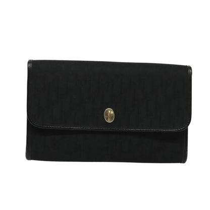 Christian Dior Vintage Trotter Canvas, Black, Canvas, Shoulder Bag