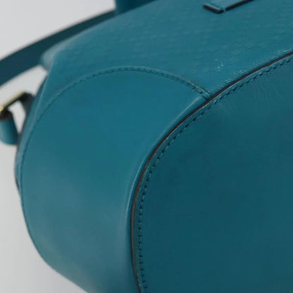 Gucci Bright Bucket Diamante Leather, Blue, Leather, Shoulder Bag
