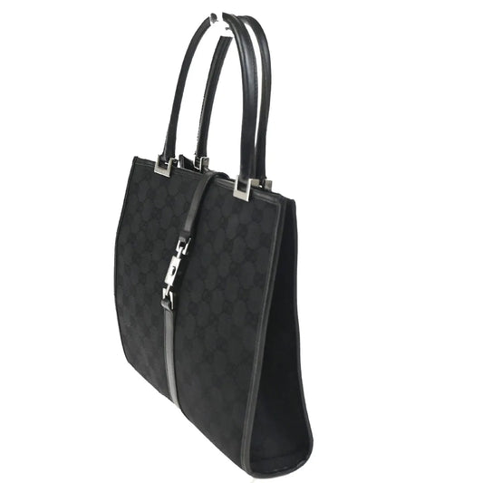 Gucci Jackie Tote GG Canvas, Black, Canvas, Handbag